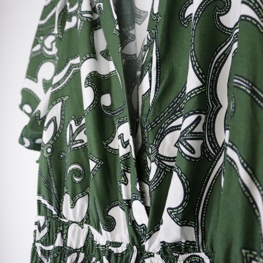 Anthropologie Somerset Maxi Dress Hunter Dark Green Paisley 1X - Picture 6 of 12